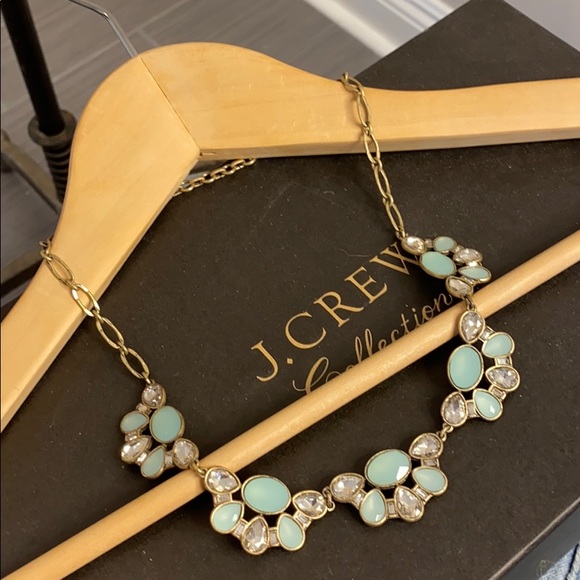 J.Crew Necklace Turquoise and Rhinestones - Picture 3 of 12